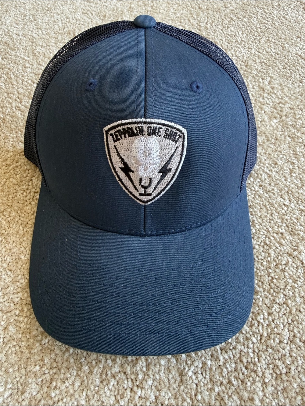 Zeppelin one shot hat
Navy Mesh-Back Trucker Hat
